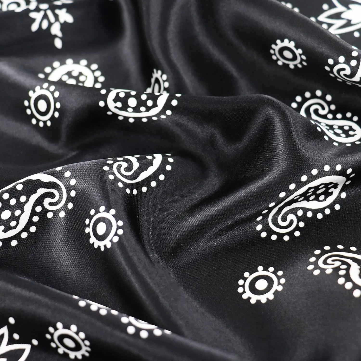 vimate 35" Square Silk Like Head Scarf - Women's Fashion Satin Scarf Bandana for Hair Wrapping at Night.