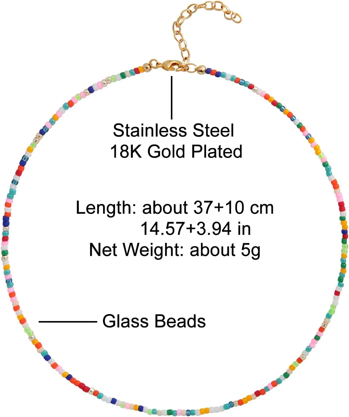Wellike Colorful Beaded Necklace for Women Freshwater Beaded Pearl Choker Necklace Evil Eye Pearl Necklaces for Teen Girls Stainless Steel 18K Gold Plated Necklace Y2K Trendy Pearl Necklace Women