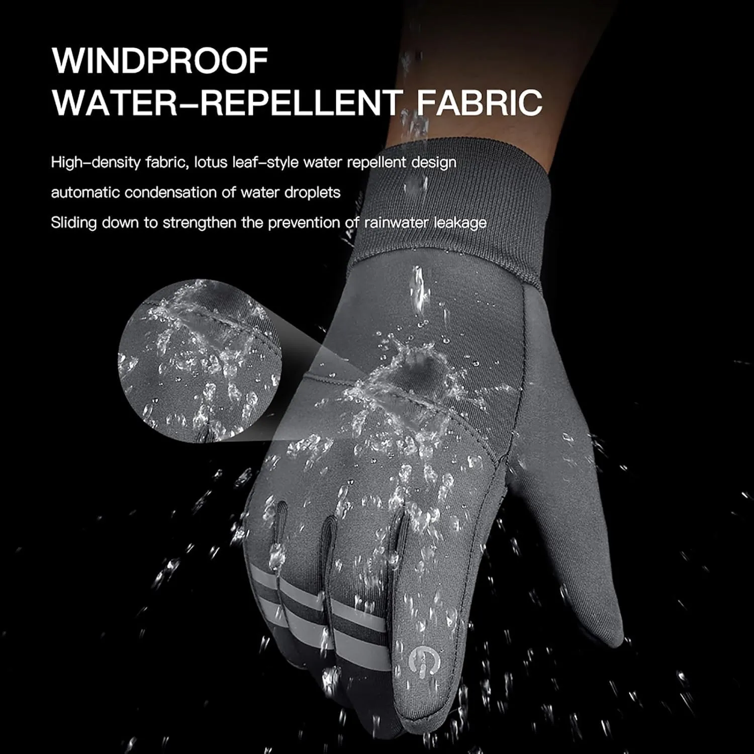 Winter Gloves Thermal Gloves Men Women - Waterproof & Windproof Touch Screen Warm for Cold Weather Cycling, Biking, Driving, Hiking, Running