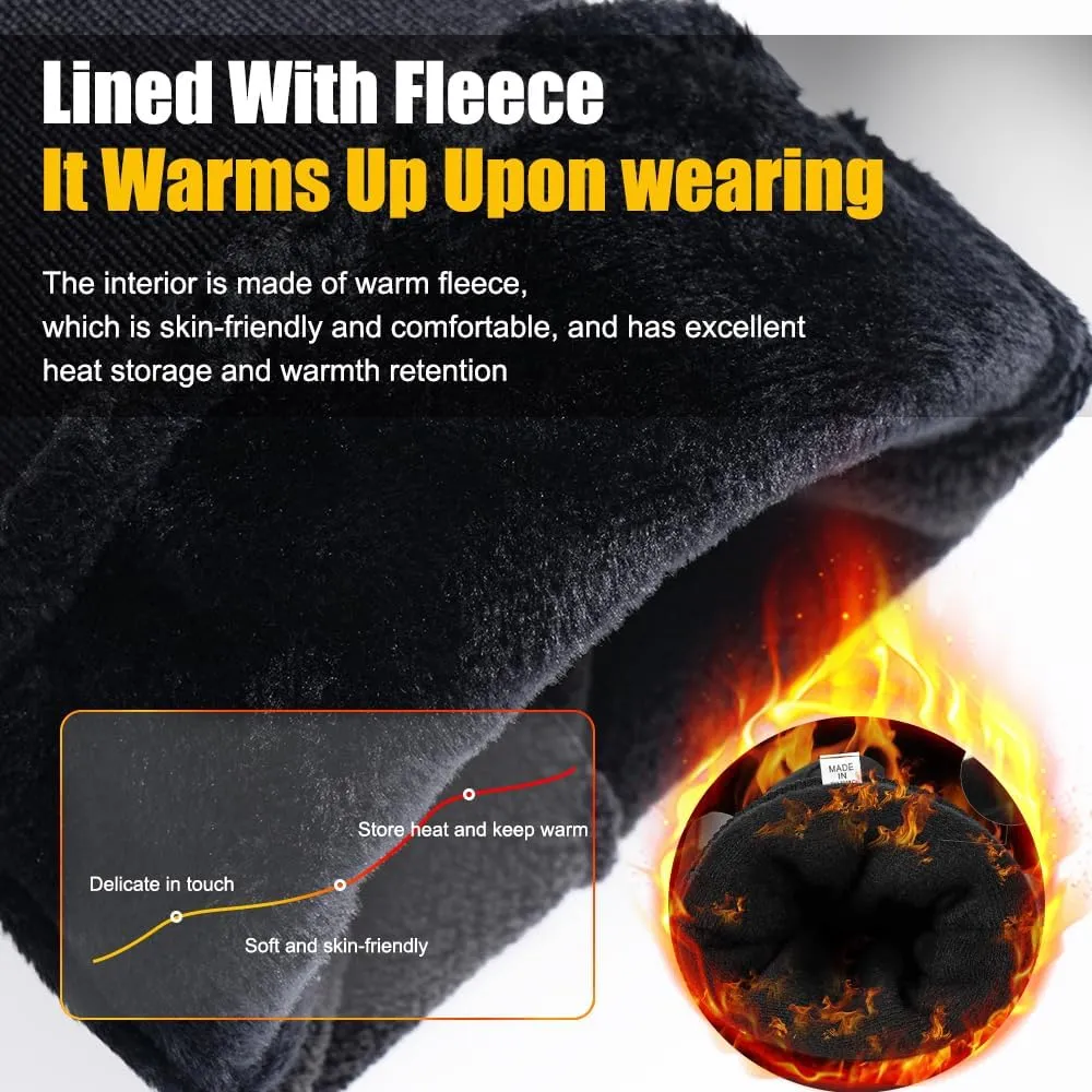 Winter Gloves - Waterproof Thermal Sport Gloves for Running, Cycling, Driving & Hiking - Touchscreen Compatible