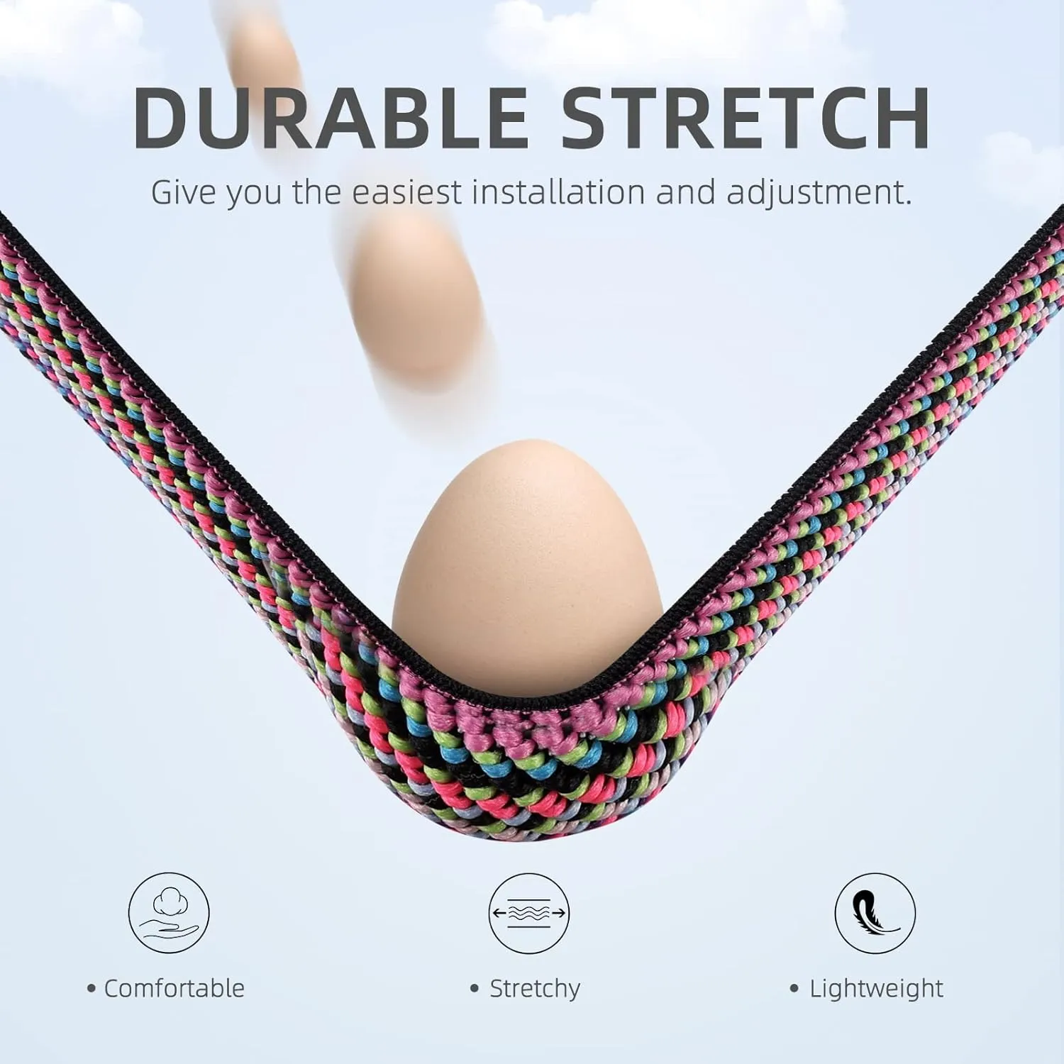 Witzon Elastic Bands Compatible with Fitbit Versa 2 / Versa/Lite, Soft Loop Nylon Fabric Breathable Stretchy Replacement Straps for Versa Smartwatch Wristband for Women Men, Colorful Rope