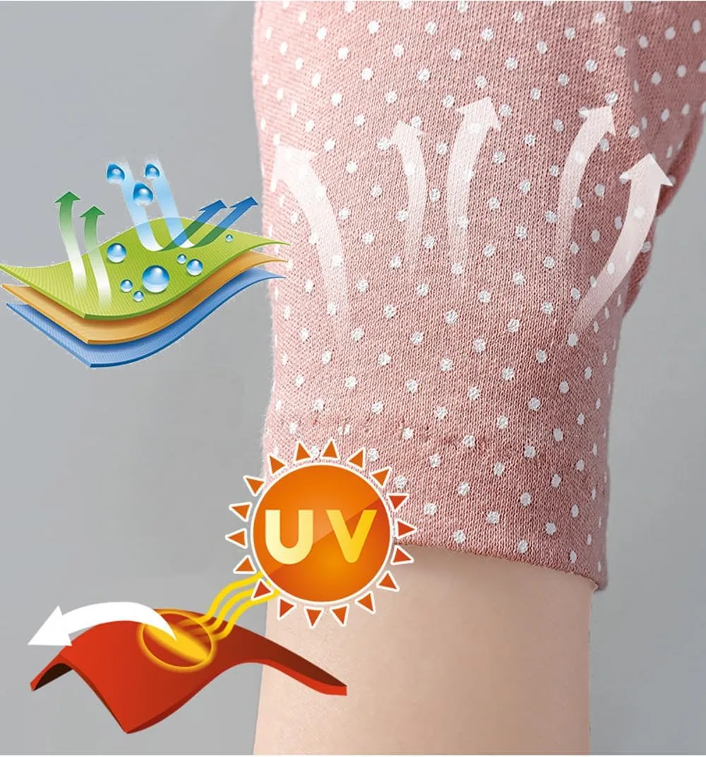 Women Driving Gloves Sun UV Protection Summer Outdoor Hiking UPF 50  Gloves Touchscreen Half-finger Gloves