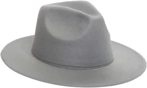 Women Lady Retro Classic Wide Brim Floppy Panama Hat Belt Buckle Summer UPF50  Wool Fedora Hat for Women