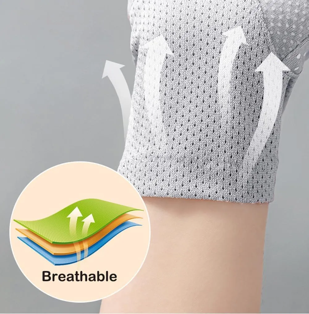 Women Sunblock Half Finger Gloves - Mesh Summer UV Protection Outdoor Nonslip Gloves for Hiking Driving Golfing