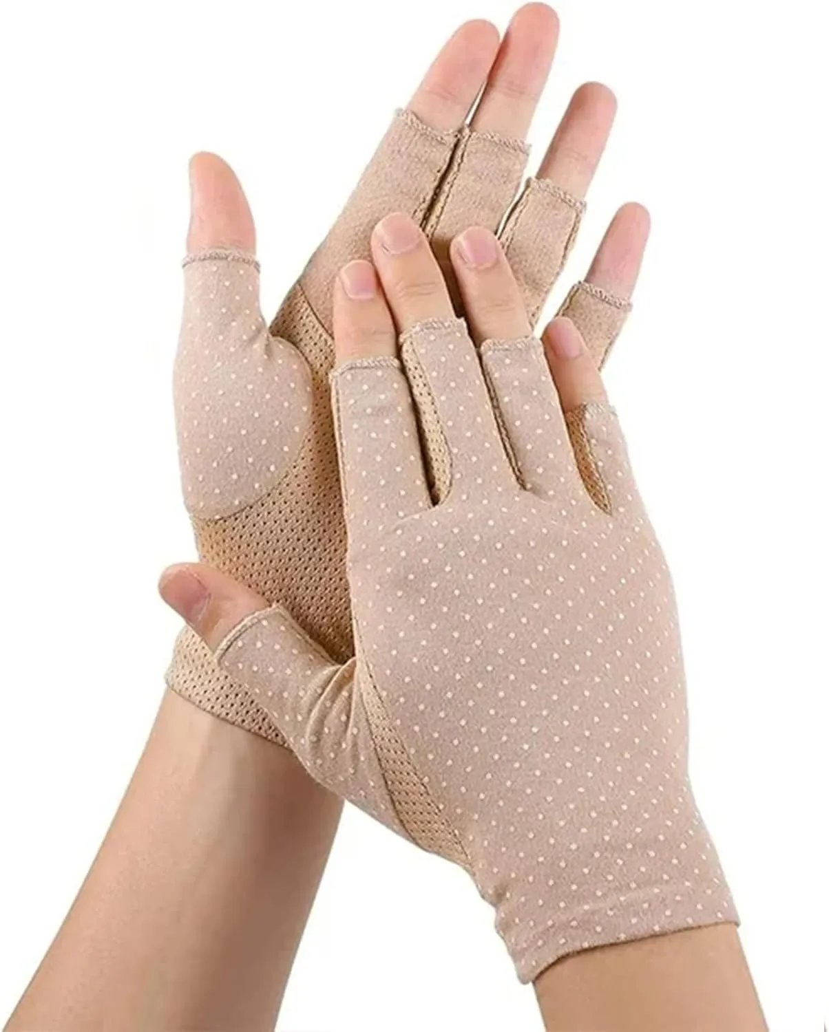 Women UV-Sun-Protection-Gloves Sunblock-Fingerless Non Slip Driving Gloves for Summer Outdoor