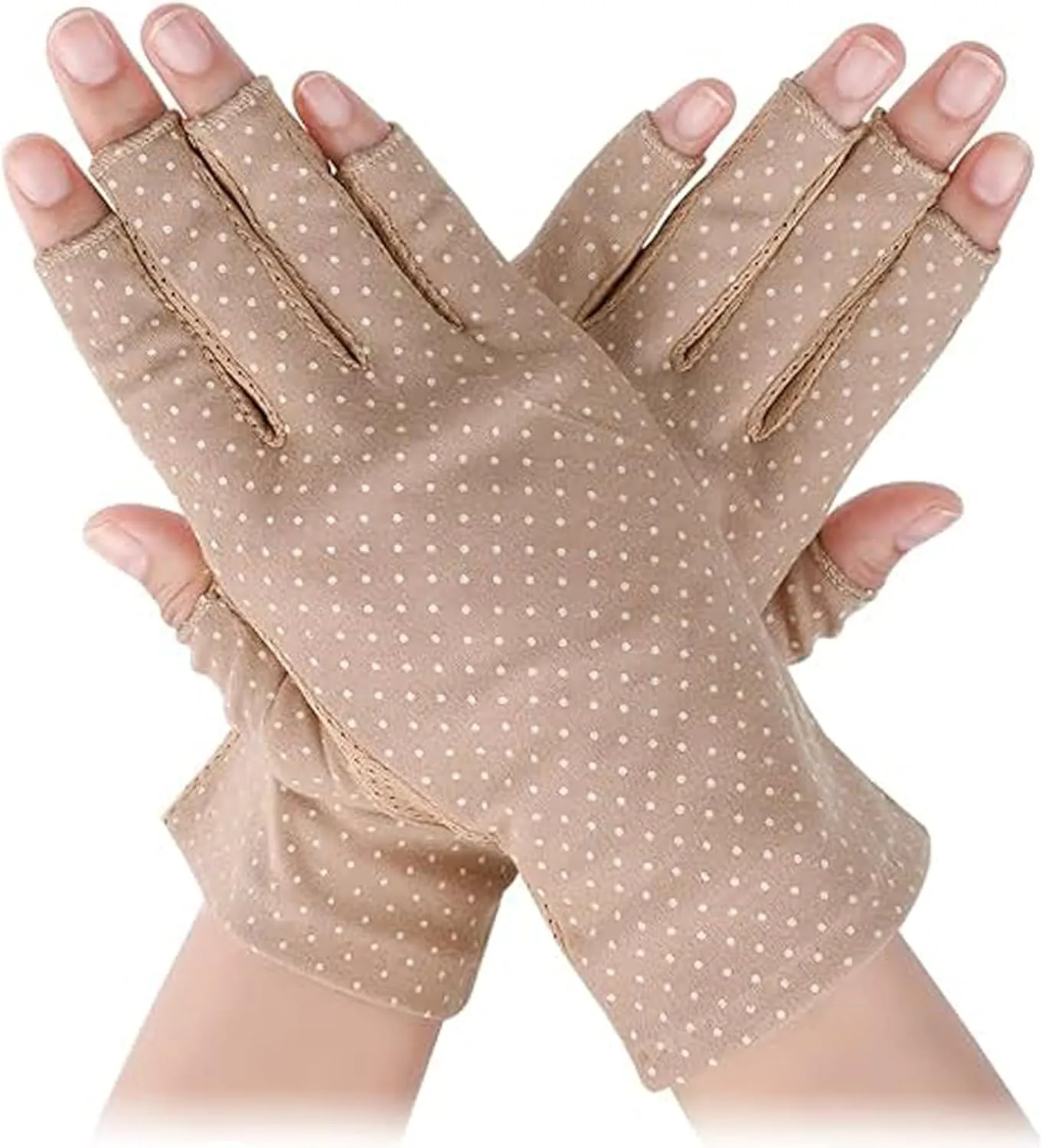 Women UV-Sun-Protection-Gloves Sunblock-Fingerless Non Slip Driving Gloves for Summer Outdoor