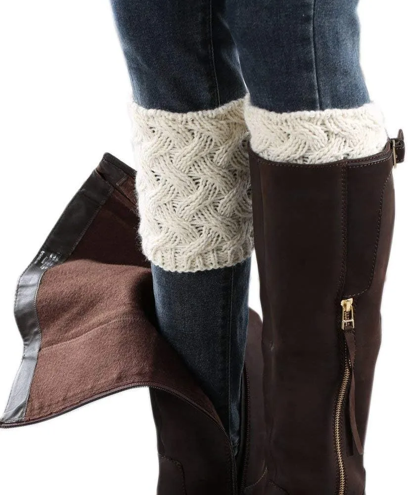 Women Winter Warm Crochet Knitted Boot Cuff Sock Short Leg Warmers