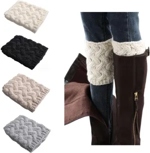 Women Winter Warm Crochet Knitted Boot Cuff Sock Short Leg Warmers