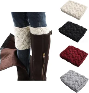 Women Winter Warm Crochet Knitted Boot Cuff Sock Short Leg Warmers
