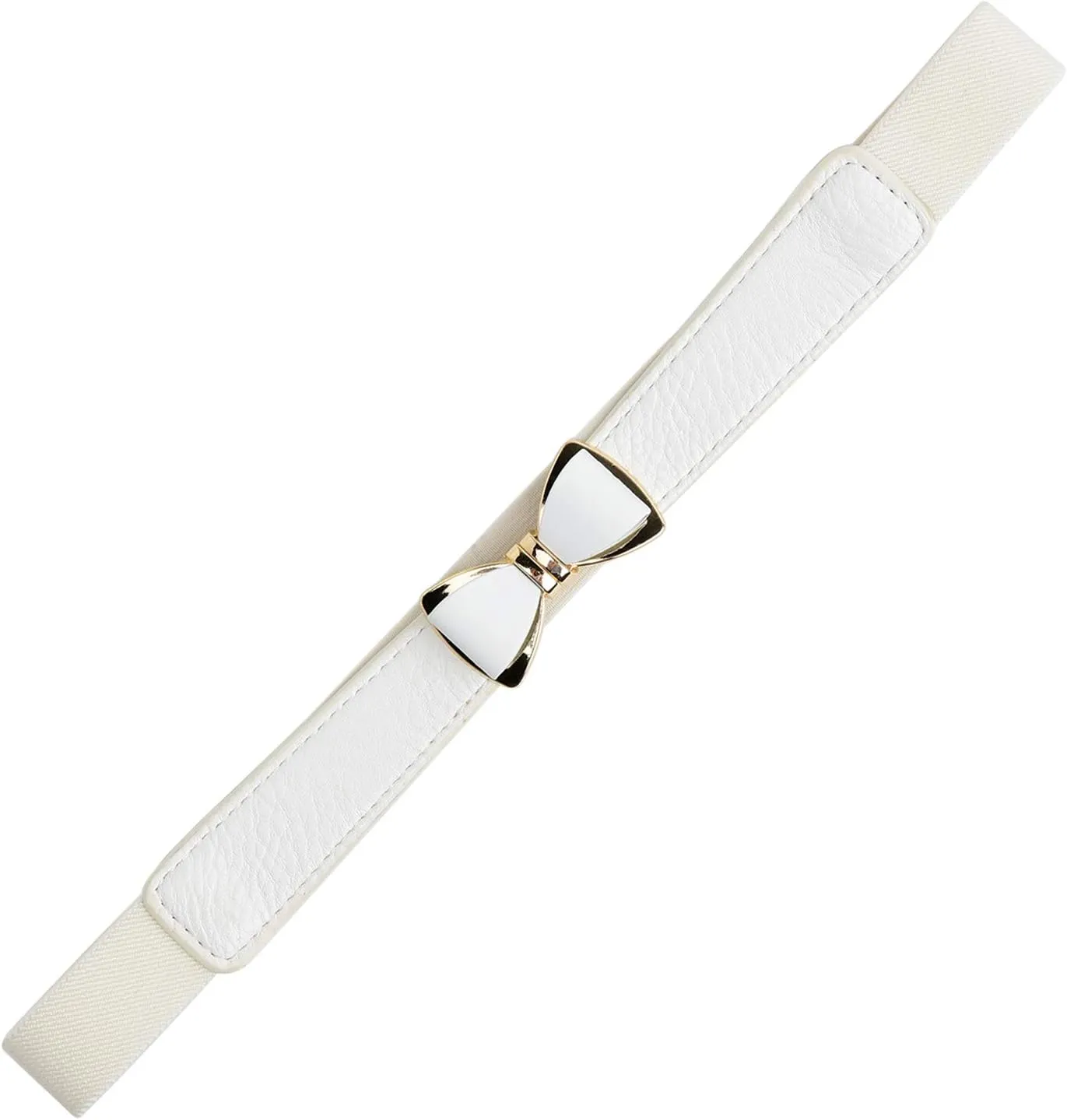 Womens 1" Width Bow Skinny Elastic Waist Belt Stretchy Belt Thin Belt