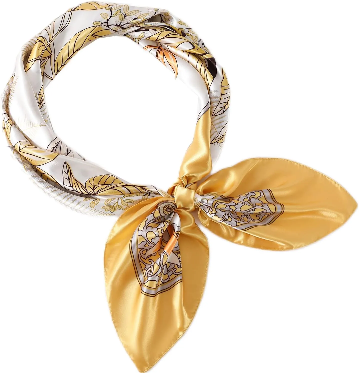 Women's 35" Satin Square Silk Like Hair Scarves and Wraps-Square Silk Head Scarf for wrapping hair