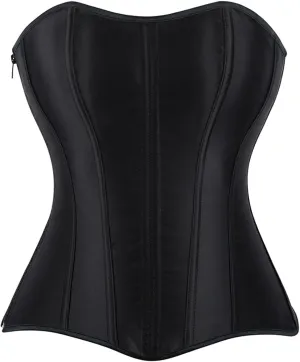 Women's Princess Renaissance Corset Floral Ruched Sleeves Elegant Costume Overbust Waist Cincher Bustier