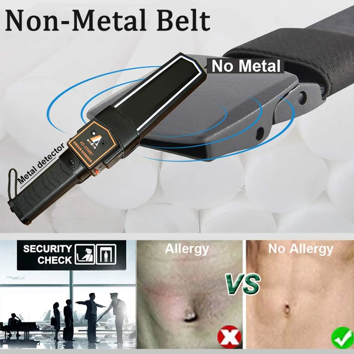 WYuZe Men's Military Tactical Web Belt, Casual Nylon Webbing with No Metal Buckle