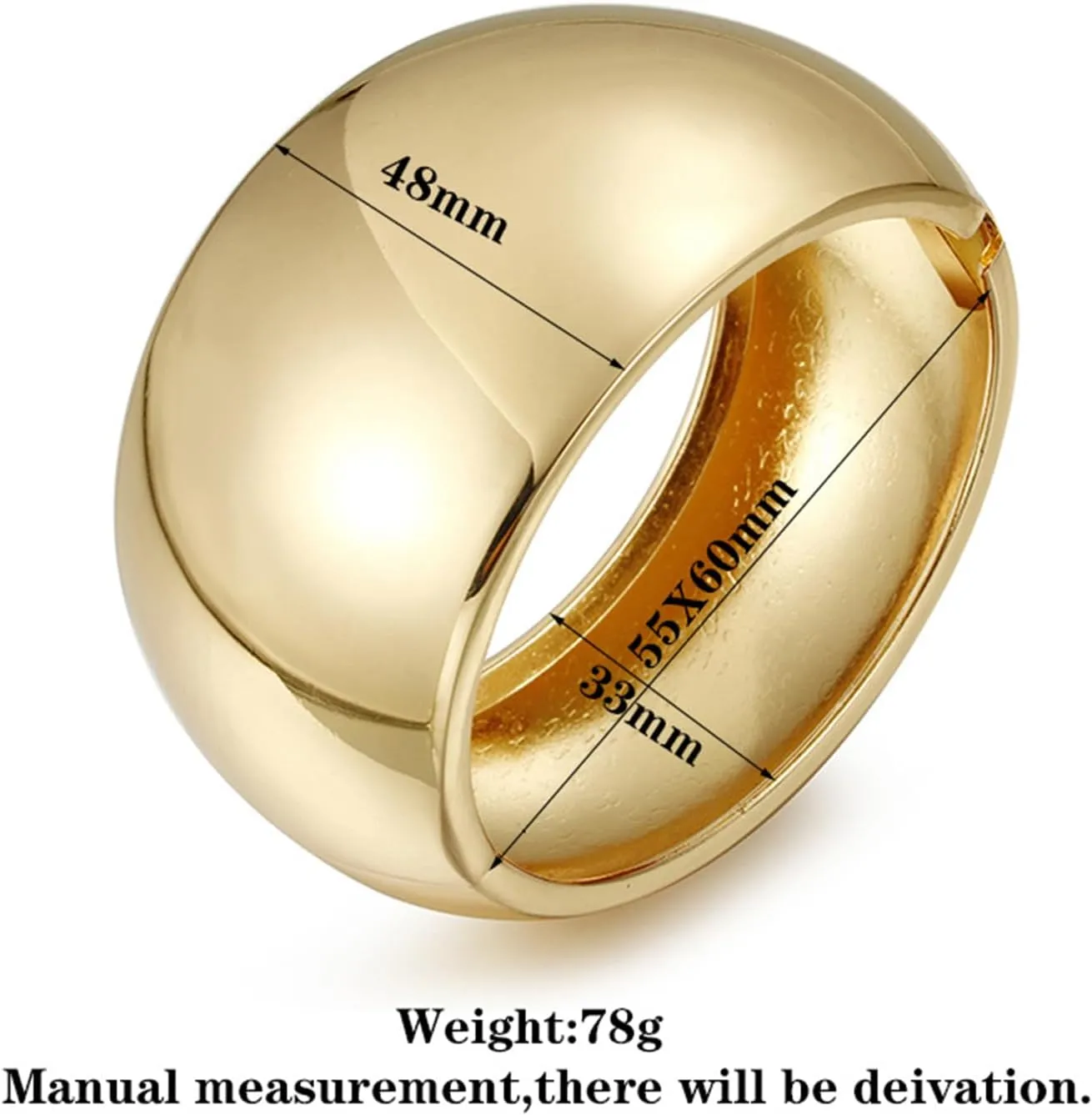 YBMYCM Chunky Gold Bangle Bracelets for Women Trendy Wide Chunky Cuff Bracelets Wrap Bracelet